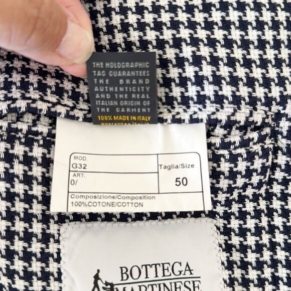 Bottega Martinese Double Breasted Houndstooth Blazer - Picture 15 of 16